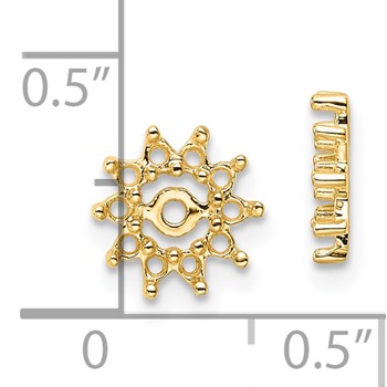 14k Fancy Diamond Earring Jacket Mountings — alternate view