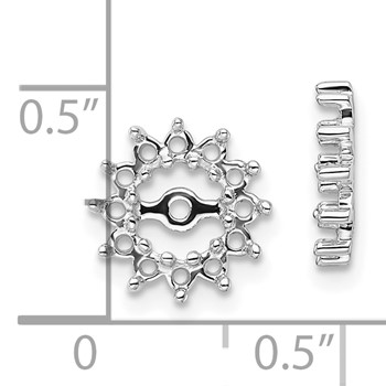 10k White Gold Fancy Diamond Earring Jacket Mountings — alternate view