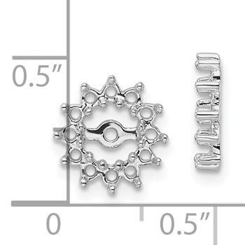 14k White Gold Fancy Diamond Earring Jacket Mountings — alternate view