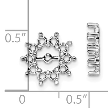 14k White Gold Fancy Diamond Earring Jacket Mountings — alternate view