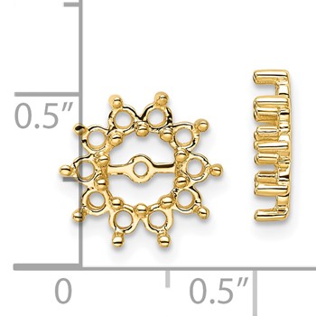 14k Fancy Diamond Earring Jacket Mountings — alternate view