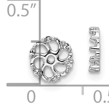 14k White Gold Diamond Earring Jacket Mountings — alternate view