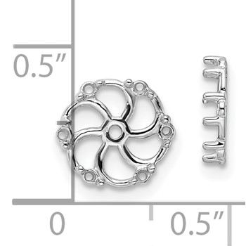14k White Gold Diamond Earring Jacket Mountings — alternate view