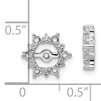 14k White Gold Fancy Diamond Earring Jacket Mountings — alternate view