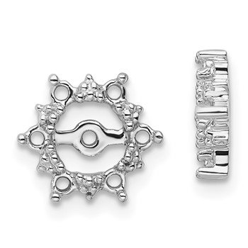14k White Gold Fancy Diamond Earring Jacket Mountings