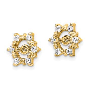 14k Fancy Diamond Earring Jacket Mountings — alternate view