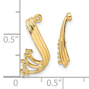 14k Fancy Twist Diamond Earring Jacket Mountings — alternate view