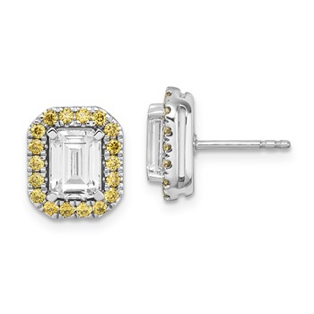 Sterling Silver CZ Blushing Bridal Earrings