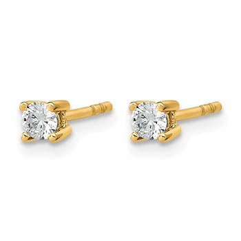 10k Round 4-Prong .20ct. Diamond Stud Earrings — alternate view