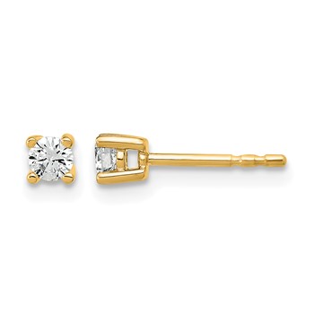 10k Round 4-Prong .20ct. Diamond Stud Earrings