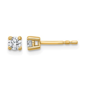 10k Round 4-Prong .25ct. Diamond Stud Earrings
