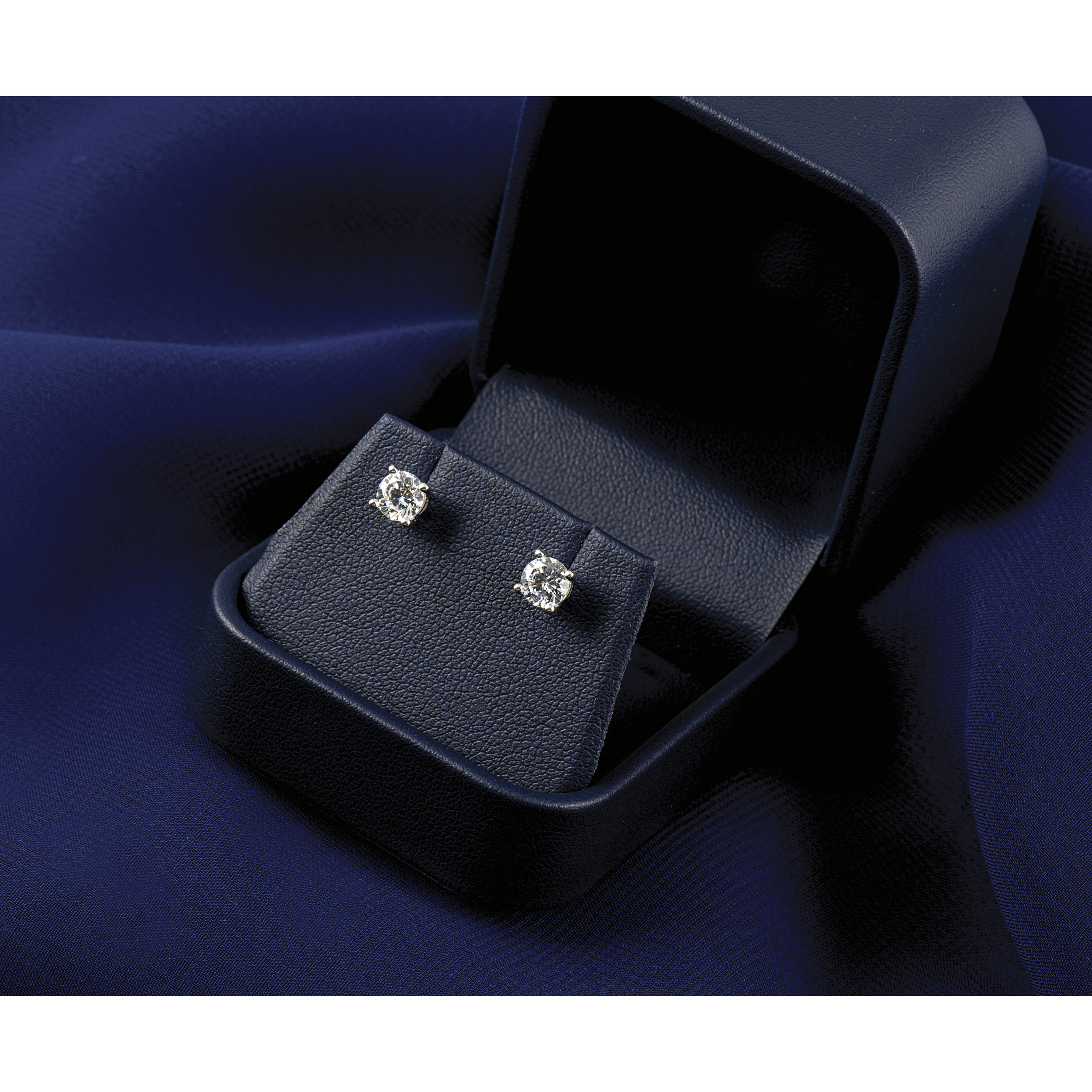 Lab Grown Diamond 1/4 carat Certified Round Earrings 3.2mm 14k White Gold detailed image 7