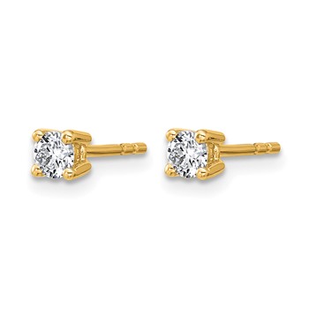10k Round 4-Prong .33ct. Diamond Stud Earrings — alternate view