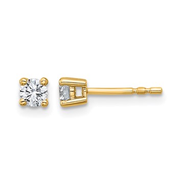 10k Round 4-Prong .33ct. Diamond Stud Earrings