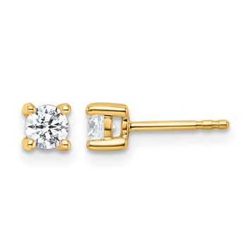 10k Round 4-Prong .50ct. Diamond Stud Earrings