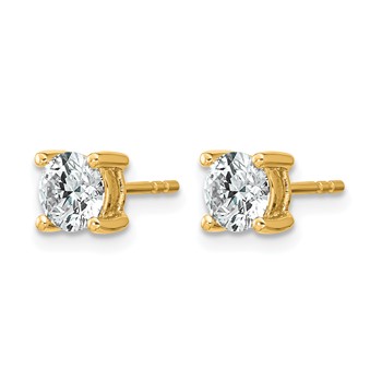 10k Round 4-Prong 1.00ct. Diamond Stud Earrings — alternate view