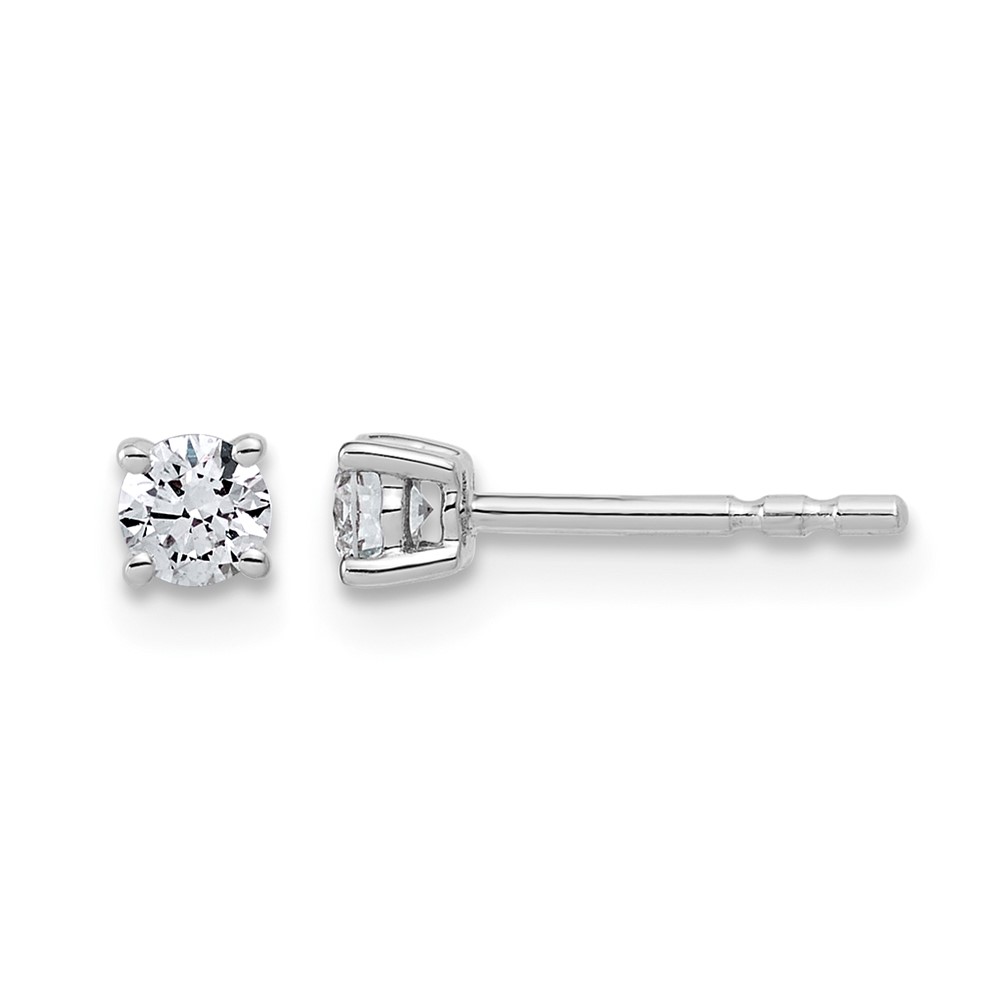 14kw 1/4ct Lab Grown Dia VS/SI+ G+ Round Comp Lightweight Earrings