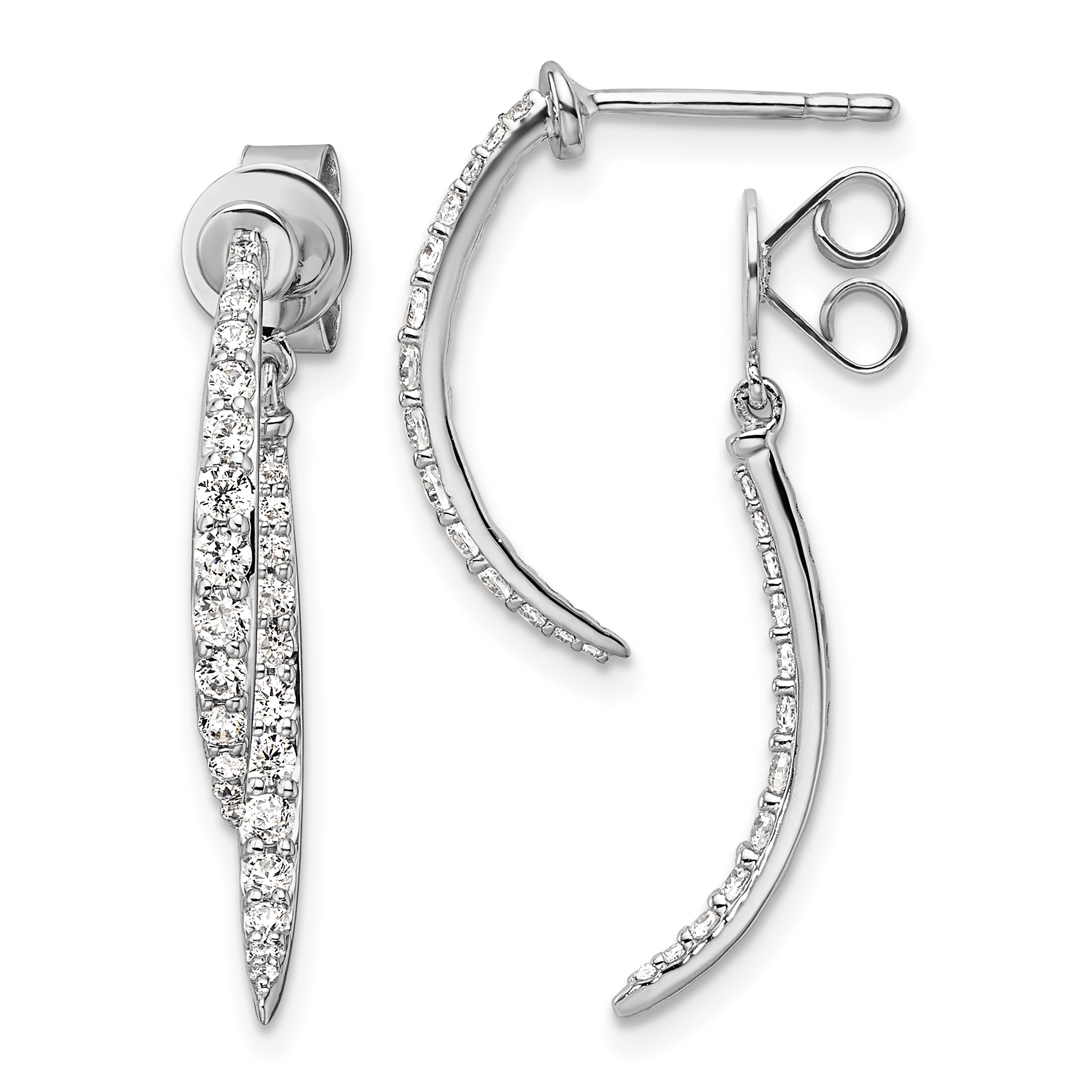 Single earring cuff with 0.49 carats* of diamond simulants in 10 carat –  Secrets Shhh