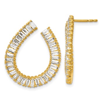 True Origin 14K Yellow Gold 4 carat Lab Grown Diamond VS+ F+ Post Complete Earrings