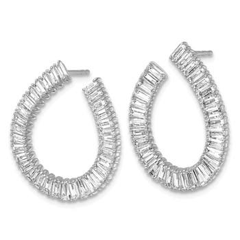 True Origin 14K White Gold 4 carat Lab Grown Diamond VS+ F+ Post Complete Earrings — alternate view