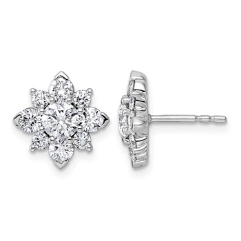 14kw 2 1/2ct Lab Grown Diamond VS+ F+ Complete Post Earrings