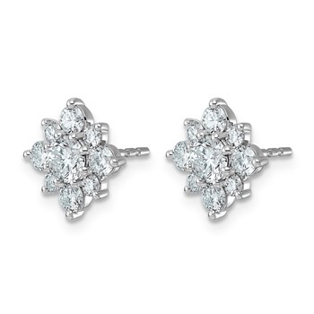 14kw 2 1/2ct Lab Grown Dia VS+ F+ Post Complete Earrings — alternate view