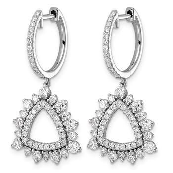 14kw 1 7/8ct Lab Grown Dia VS+ F+ Dangle Complete Hoop Earrings — alternate view