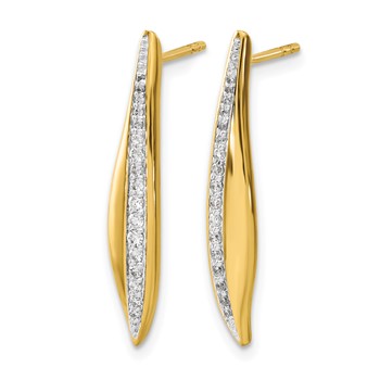 14k 1/4 carat Diamond Post Earrings — alternate view