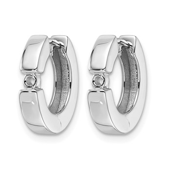 14k White Gold (Holds 2-2.7mm Round) Hinged Hoop Earring Mountings — alternate view
