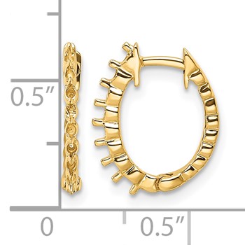 14k (Holds 16-1.5mm Round) Hinged Hoop Earring Mountings — alternate view