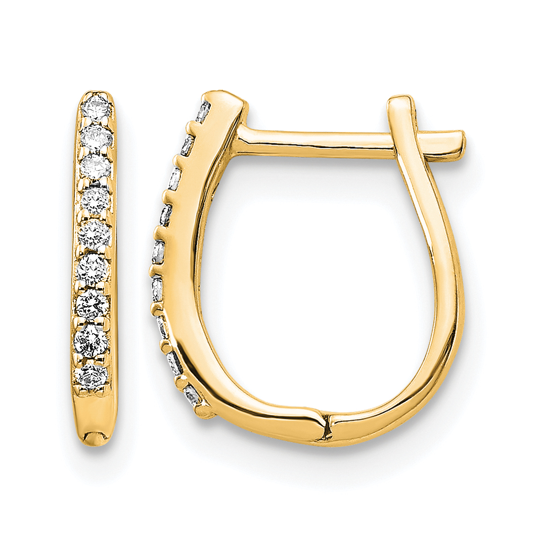10k 1/10 ct Lab Grown Diamond VS/SI+ G+ Complete Hinged Hoop Earrings