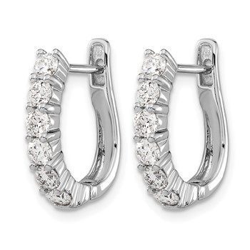 "14k White Gold (Holds 12-2.8mm Round) Hinged Hoop Earring Mtgs Only, No dias." — alternate view