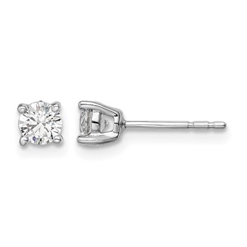 14k White Gold 1/2 carat Lab Grown Diamond VS/SI+ G+ Post Earrings