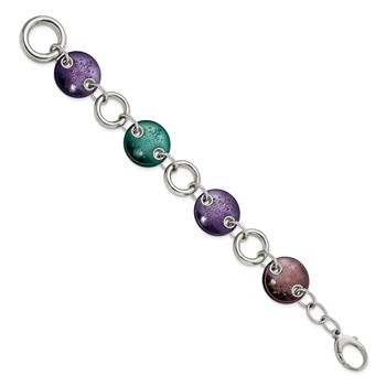 Edward Mirell Black Ti & Sterling Silver Anodized Multi Color Bracelet — alternate view