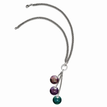 Edward Mirell Black Ti Multi-color Anodized & Sterling Silver Necklace — alternate view