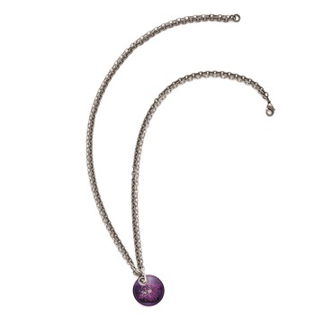 Edward Mirell Black Ti Pink Anodized & Sterling Silver w/ 2in ext Necklac — alternate view