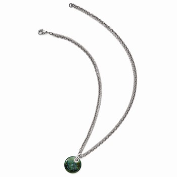 Edward Mirell Black Ti Teal Anodized & Sterling Silver w/ 2in ext. Necklace — alternate view