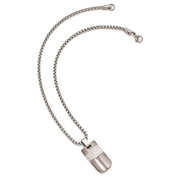 Edward Mirell Titanium & Sterling Silver Hammered Pendant Necklace — alternate view