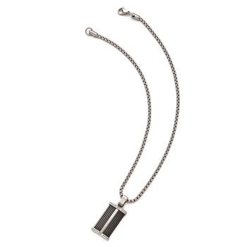 Edward Mirell Black Ti & Stainless Steel Necklace — alternate view