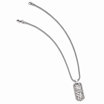Edward Mirell Titanium Cable Dog Tag Pendant Necklace — alternate view