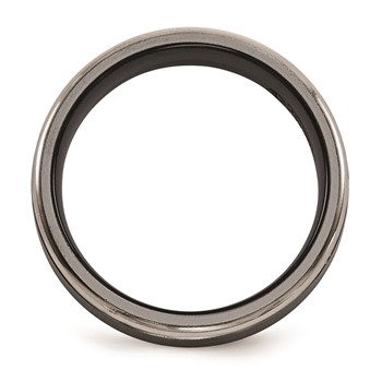 Edward Mirell Titanium Black Ti Grey Edges 6.5mm Band — alternate view
