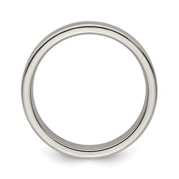 Edward Mirell Titanium Brushed/Polished Flat Milgrain 5mm Band Size 5 — alternate view