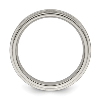 Edward Mirell Titanium Brushed/Polished Flat Step Edge 5mm Band Size 5 — alternate view