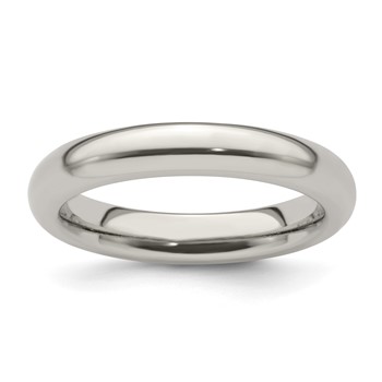 Edward Mirell Titanium Domed 4mm Polished Band Size 5