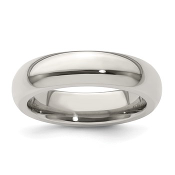 Edward Mirell Titanium Domed 5mm Polished Band Size 5