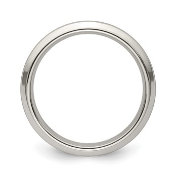 Edward Mirell Titanium Brushed/Polished Beveled Edge 4mm Band Size 5 — alternate view