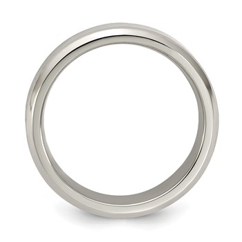 Edward Mirell Titanium Brushed/Polished Beveled Edge 5mm Band Size 5 — alternate view