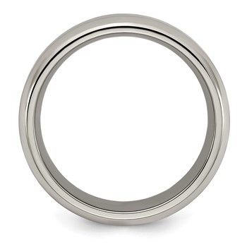 Edward Mirell Titanium Brushed/Polished Beveled Edge 7mm Band Size 6 — alternate view