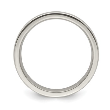 Edward Mirell Titanium Brushed & Polished Milgrain 6.5mm Band — alternate view
