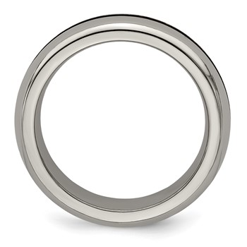 Edward Mirell Titanium Rainbow Anodized Center Polished 6mm Band — alternate view